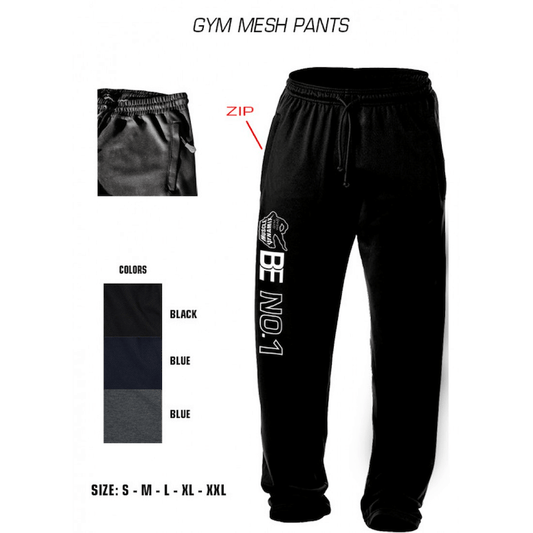 BLACK MESH GYM PANTS