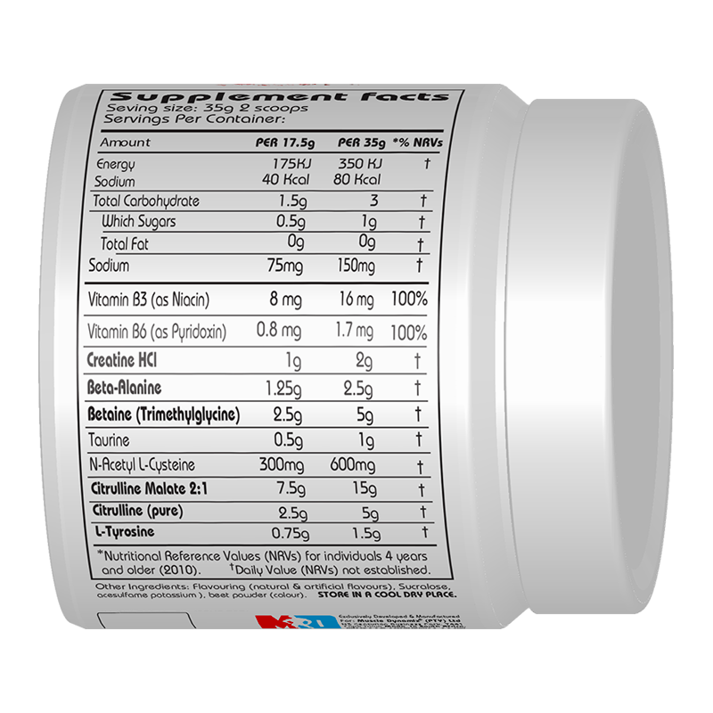 NITRIC MAXIMUM STRENGTH PRE-WORKOUT 262.5g Fruit Punch