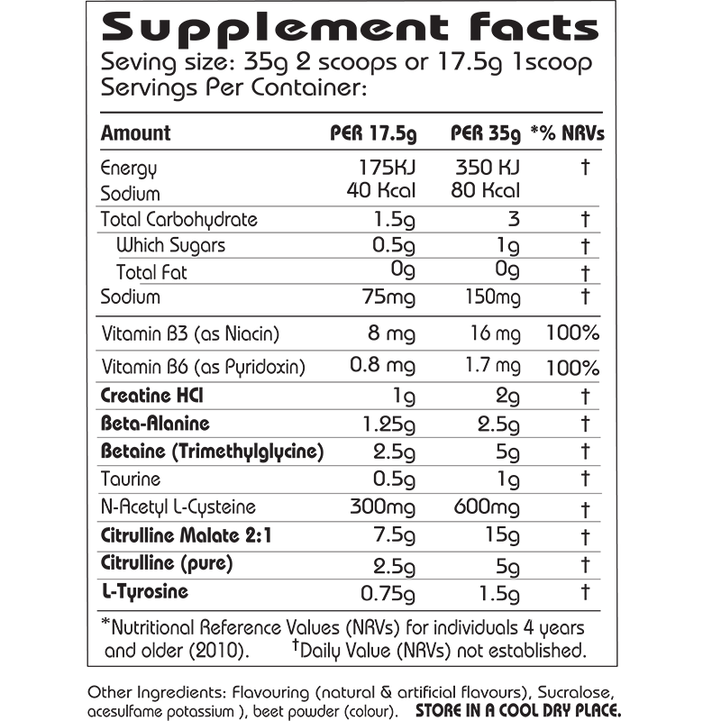 NITRIC MAXIMUM STRENGTH PR-WORKOUT 525g