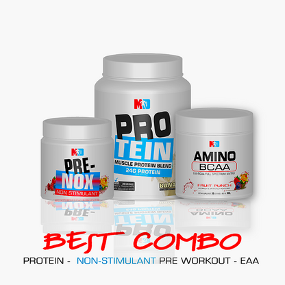 PRE WORKOUT, AMINO BCAA & PROTEIN STACK